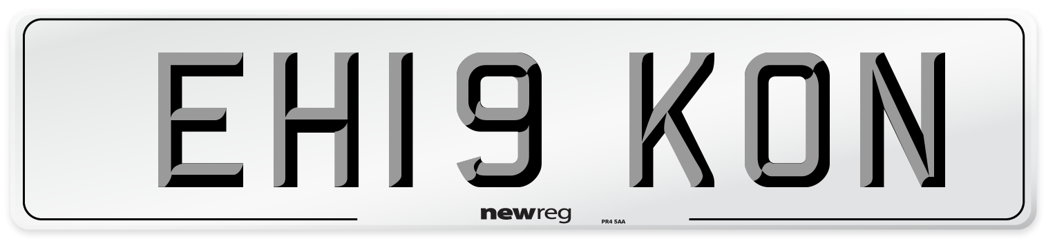 EH19 KON Number Plate from New Reg